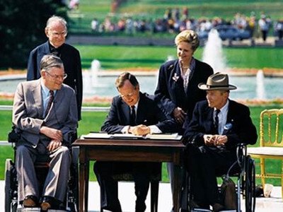 President Bush signs the ADA