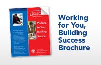 Graphic of the Working for You, Building Success brochure