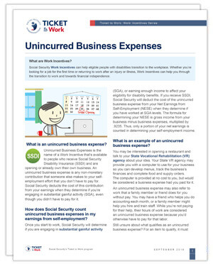 Thumbnail of the FAQ on Unincurred Business Expenses