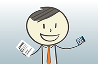 Ben Holding a Work Expense Document
