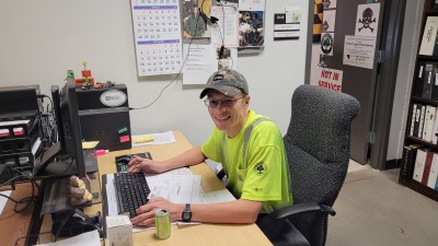 Andy at work desk